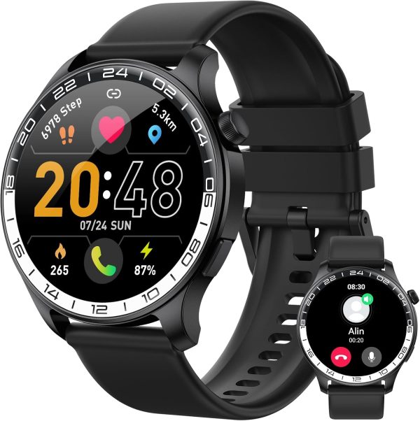 Smart Watch, 40mm AMOLED Touchscreen Smartwatch for Men Women (Answer/Make Call), Fitness Tracker with 110+ Sport Modes, IP68 Waterproof/Spo2/Pedometer/Sleep Monitor, Activity Tracker for Android iOS